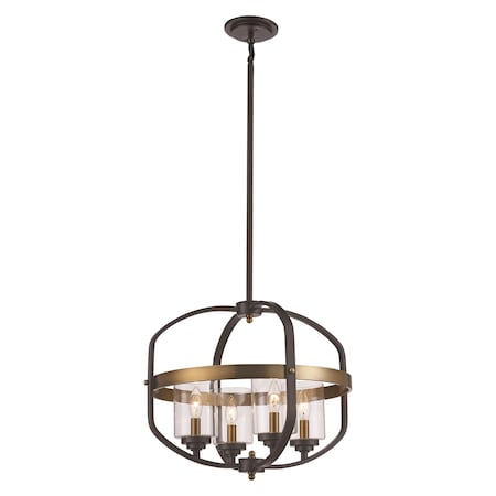 Trans Globe 4Lt Pendant Leila Cage-Rob/Ag 10984 ROB/AG